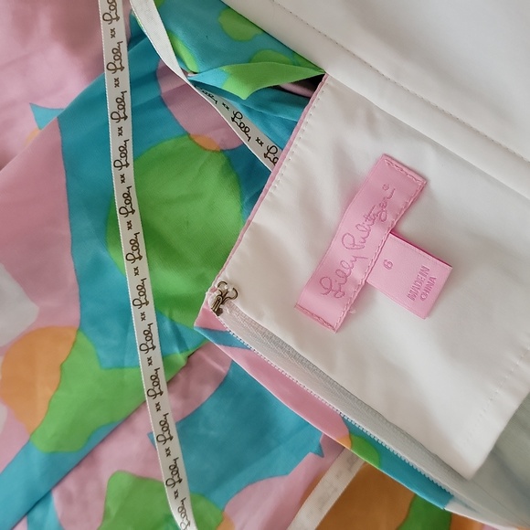 Lilly Pulitzer Size 6 Richelle Shorely Blue Mojo Strapless Tie Back Dress - Picture 6 of 8